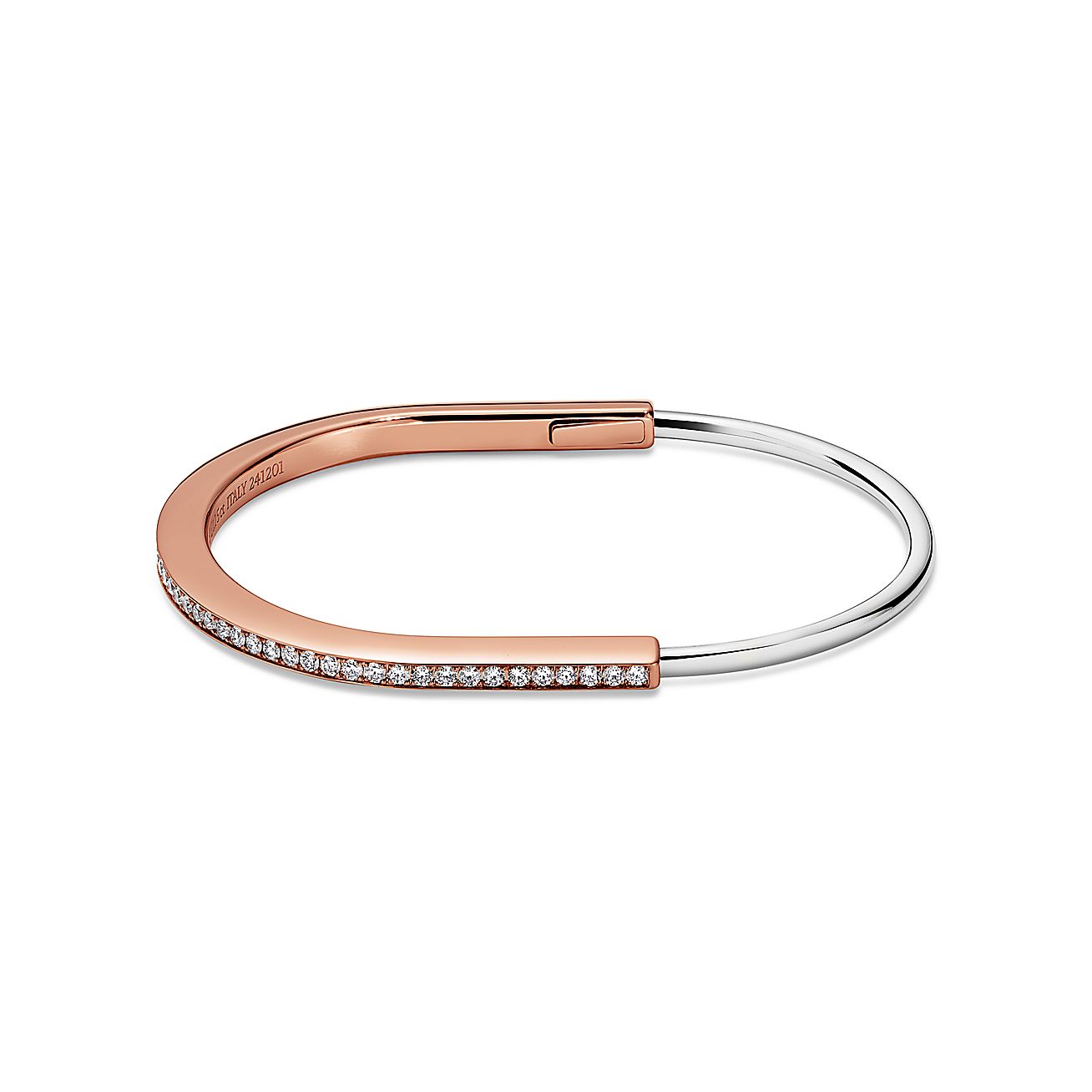 TIFFANY & CO. Tiffany Lock 18K Rose Gold Bracelet Unisex Couple Design 74362559 圖 2