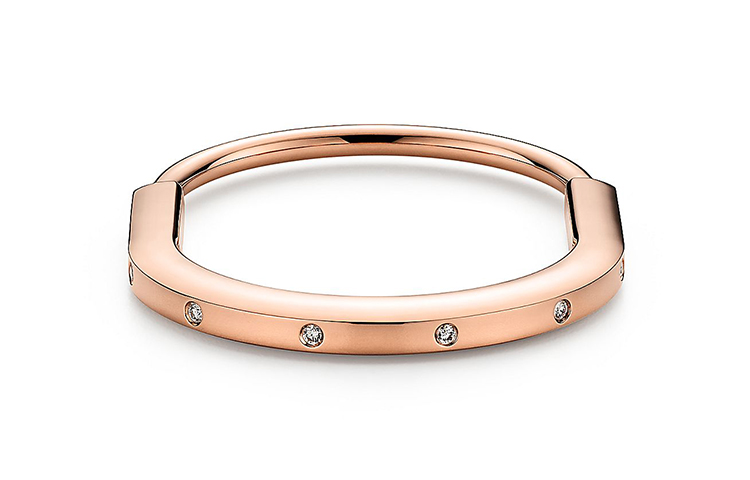 Details for 티파니 & 코. 티파니 락 시리즈 로즈 골드 팔찌 유니섹스 패션 우아함. GRP12224