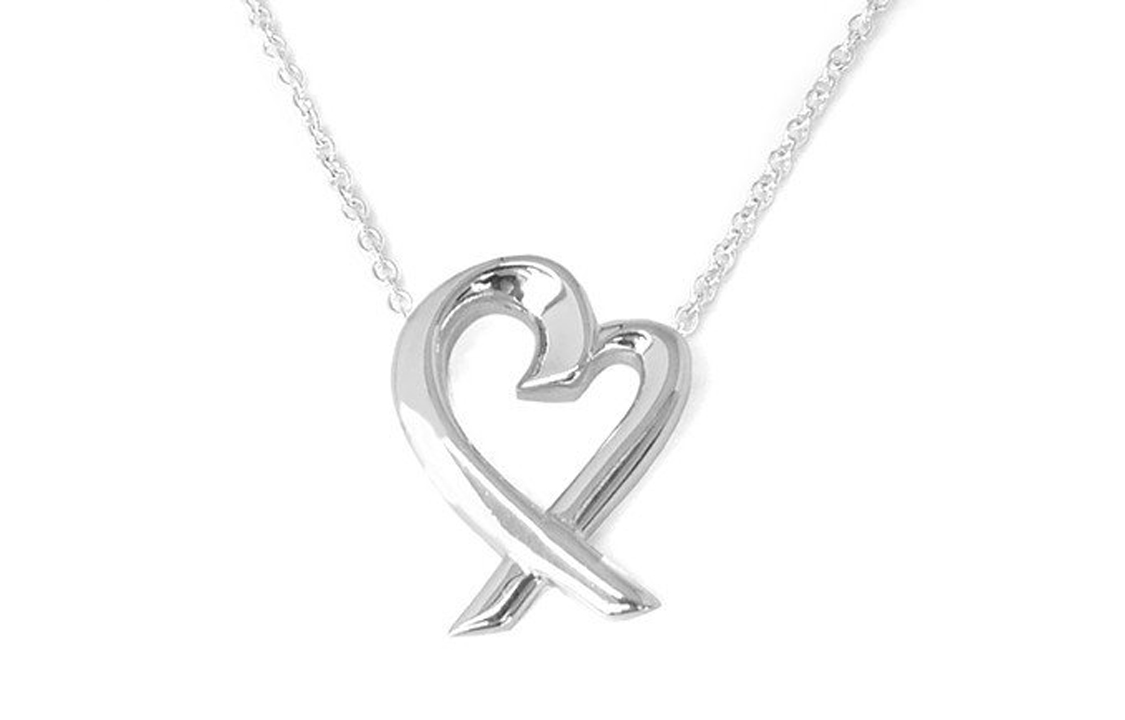 Tiffany & Co. Tiffany Paloma Picasso Series Silver Heart Cross Necklace 925 Silver 33834764