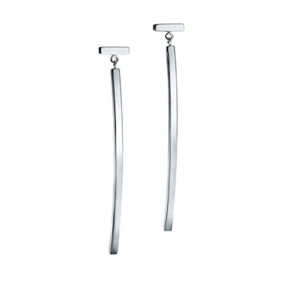 Tiffany & Co. Tiffany T-Series Bar Earrings 18K White Gold T-Shaped Earrings 66964116
