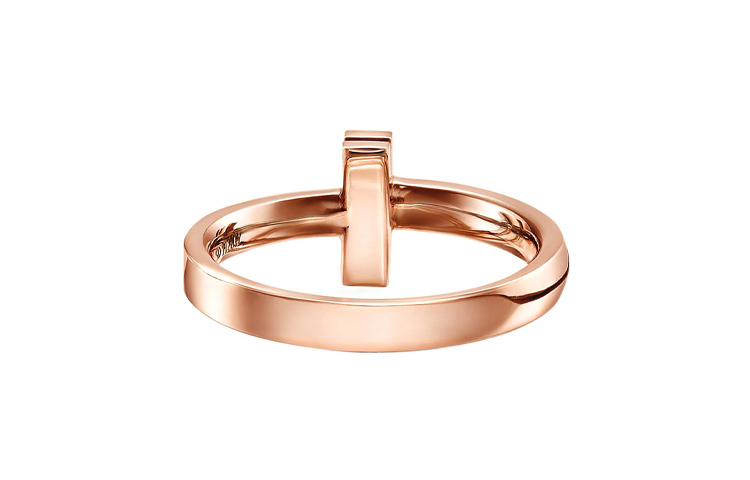 Lookbook 蒂芙尼T1 18K玫瑰金戒指 2.5mm 男女情侣首饰 GRP11296