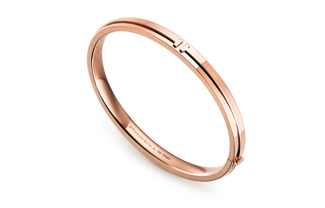 Tiffany & Co. Tiffany T Series 18K Rose Gold Hinged Bracelet. GRP10364 圖 3