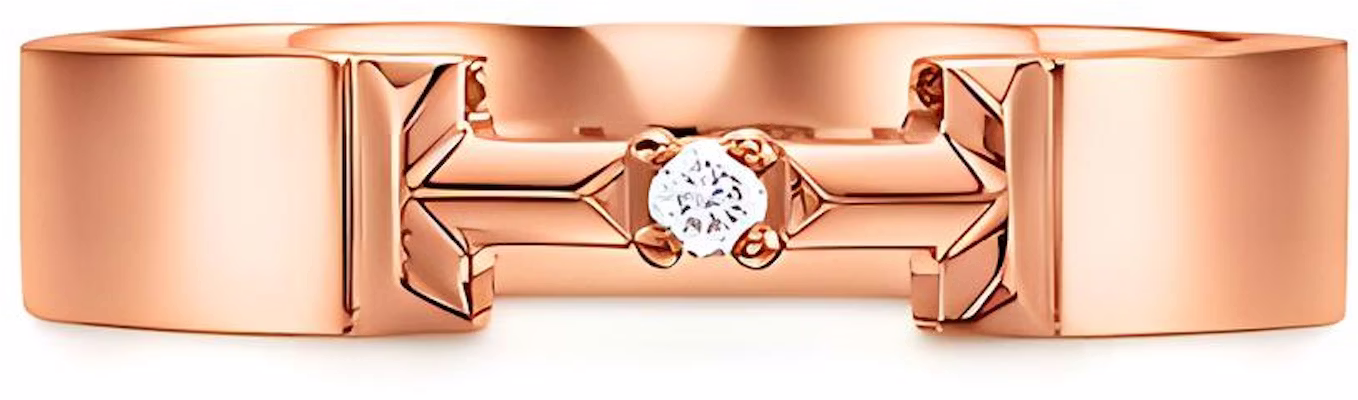 Anillo Unisex Tiffany T Serie True Oro Rosa con Diamantes 4mm | Tiffany & Co. GRP10775 Buy Anillo Unisex Tiffany T Serie True Oro Rosa con Diamantes 4mm | Tiffany & Co. GRP10775