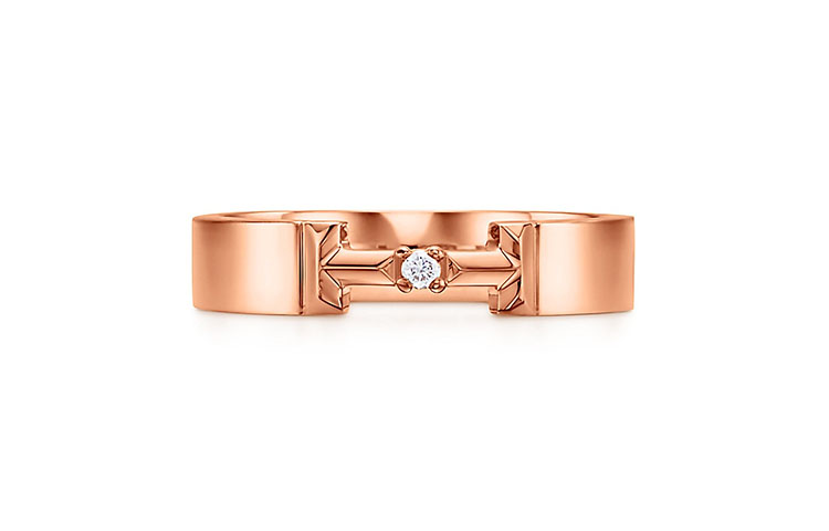 Tiffany & Co. Tiffany T Series True Diamond Rose Gold Ring 4mm Unisex GRP10775 圖 2