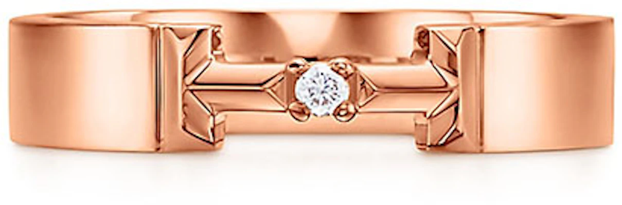 Anillo Unisex Tiffany T Serie True Oro Rosa con Diamantes 4mm | Tiffany & Co. GRP10775 Order Anillo Unisex Tiffany T Serie True Oro Rosa con Diamantes 4mm | Tiffany & Co. GRP10775