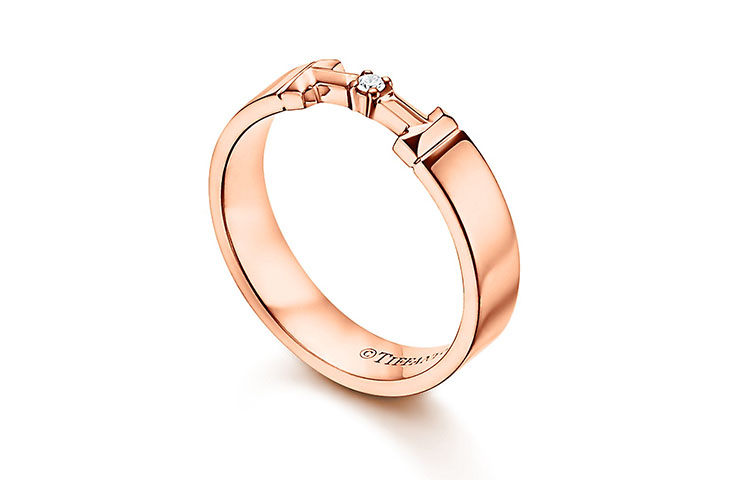 Tiffany & Co. Tiffany T Series True Diamond Rose Gold Ring 4mm Unisex GRP10775 圖 3