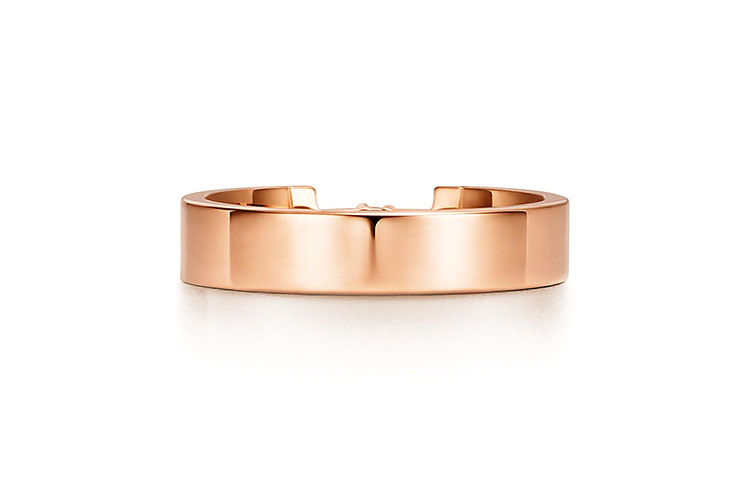 Tiffany & Co. Tiffany T Series True Diamond Rose Gold Ring 4mm Unisex GRP10775 圖 4