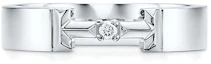Lookbook Cincin Emas Putih Tiffany & Co. Tiffany T Siri True Perak Sterling Berlian 4mm. GRP10808