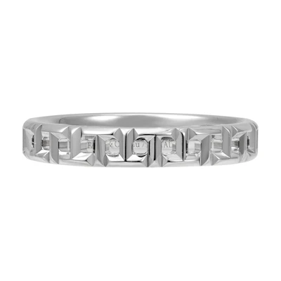 Tiffany & Co. Tiffany T True Narrow 18K White Gold Ring Unisex Couple's Edition GRP10579