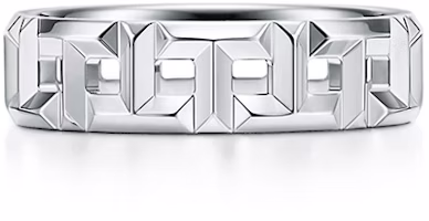 Tiffany & Co. Tiffany T True Wide Ring White Gold Unisex Couple Band Ring. GRP10611 Tiffany & Co. Tiffany T True Wide Ring White Gold Unisex Couple Band Ring. GRP10611