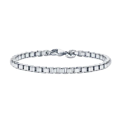TIFFANY & CO. Venetian Link 925 Silver Chain Bracelet Unisex Couple Design Silver 60150727