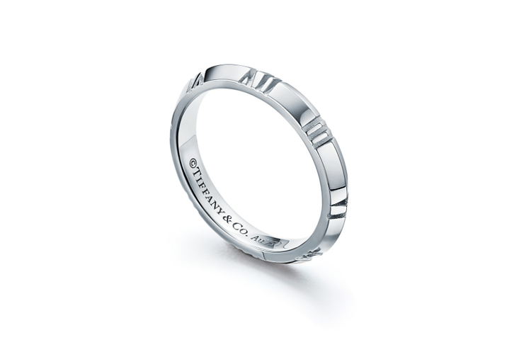 TIFFANY & CO. Narrow 18K White Gold Ring Unisex Couple Edition. GRP11740 圖 3