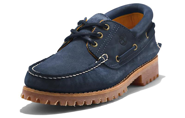 Lookbook 添柏岚 3孔手缝厚底鞋 '海军蓝' A5SPH019