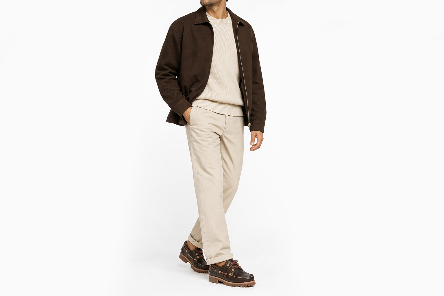 Order Timberland 3-Eye Lug Handgenähter Bootsschuh ''Braun'' 30003214