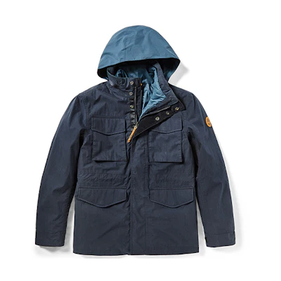 Timberland 3-in-1 Waterproof Hooded Outdoor Jacket for Men - Navy Blue A2EYQ-433