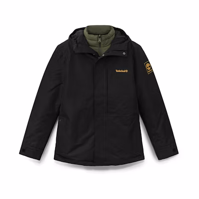 Timberland 3-in-1 Waterproof Windproof Breathable Jacket - Black. A41V3001