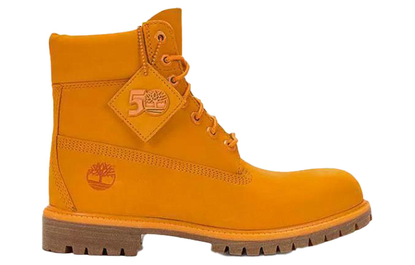 Lookbook Timberland Edisi 50th Anniversary Premium Boot 6 Inch 'Medium Orange Nubuck' Tahan Air A5VJNW
