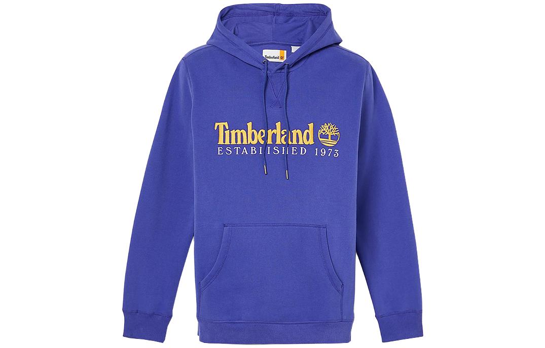 Timberland 50th Anniversary Logo Embroidered Hoodie Blue Unisex A6S5W-ED5