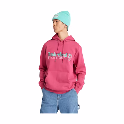Timberland 50th Anniversary Pink Embroidered Logo Hoodie Unisex A6S5W-ED2