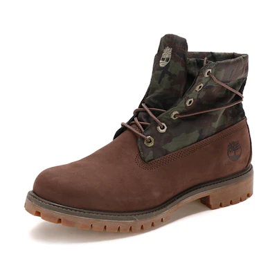 Timberland Roll Top Mid-Top Boots 'Brown Green Camouflage Print'