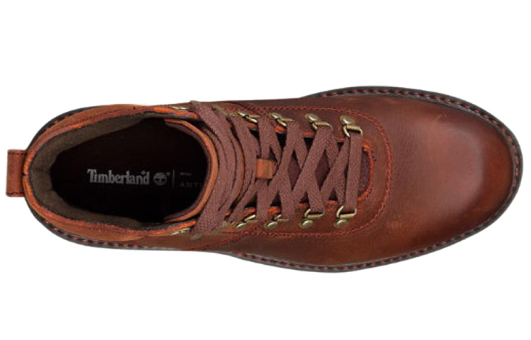 Shop Timberland 6 Pouces "Botte de Travail Mode Vintage Mi-Haute - Marron Foncé" A1SIU358