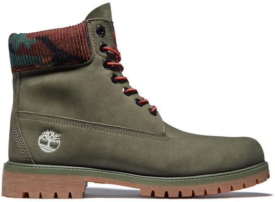 Timberland 6 Inch Premium Boot 'Dark Green Nubuck with Camouflage Collar' A2KC5A58 Order Timberland 6 Inch Premium Boot 'Dark Green Nubuck with Camouflage Collar' A2KC5A58
