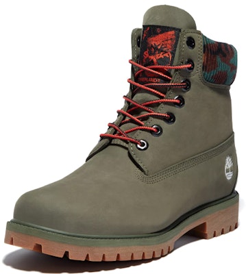 Timberland 6 Inch Premium Boot 'Dark Green Nubuck with Camouflage Collar' A2KC5A58 Lookbook Timberland 6 Inch Premium Boot 'Dark Green Nubuck with Camouflage Collar' A2KC5A58