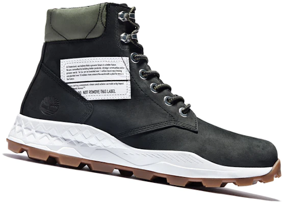 Timberland 6 Inch Brooklyn Side Zip Boots 'Black Nubuck with Green Padded Collar' A41Y6001 Order Timberland 6 Inch Brooklyn Side Zip Boots 'Black Nubuck with Green Padded Collar' A41Y6001
