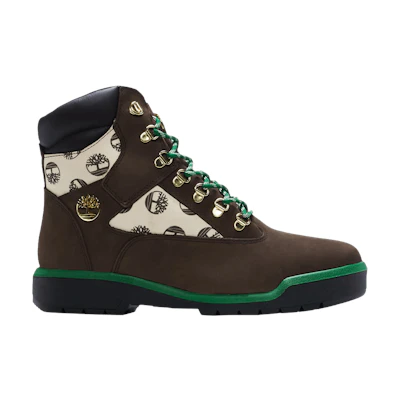 Timberland 6 Inch Field Boot Snipes Exclusive 'Allover Logo - Dark Brown'