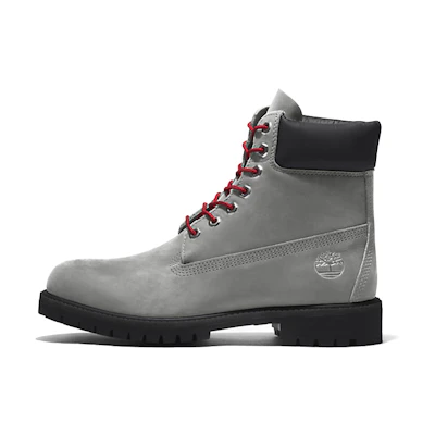 Timberland PRM 6 Inch Boots 'Grey Nubuck with Red'