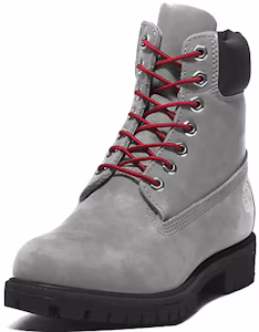 添柏岚经典6英寸靴'灰色翻皮配红色' A5S6ZD52 Lookbook 添柏岚经典6英寸靴'灰色翻皮配红色' A5S6ZD52