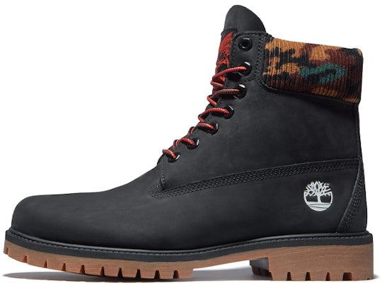 Timberland 6 Inch Premium Boot 'Black Nubuck with Camouflage Collar' A2KC3001 Buy Timberland 6 Inch Premium Boot 'Black Nubuck with Camouflage Collar' A2KC3001