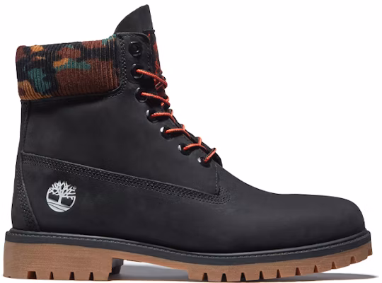Timberland 6 Inch Premium Boot 'Black Nubuck with Camouflage Collar' A2KC3001 Order Timberland 6 Inch Premium Boot 'Black Nubuck with Camouflage Collar' A2KC3001