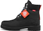 Buy Timberland Heritage 6 Inch Waterproof Wide Fit Boots 'Black Helcor Orange' A44NGW