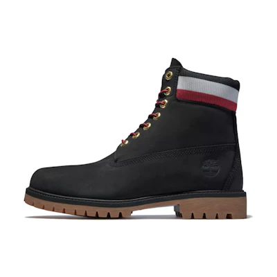 Timberland 6 Inch Heritage Cupsole Boot 'Black Nubuck with Red'