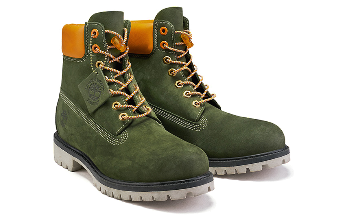 Timberland 6 Inch PRM Waterproof Boot 'Olive Green Orange' 圖 4