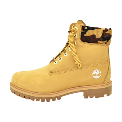 Timberland 6 Inch PRM Boot 'Wheat Nubuck with Camouflage Collar'