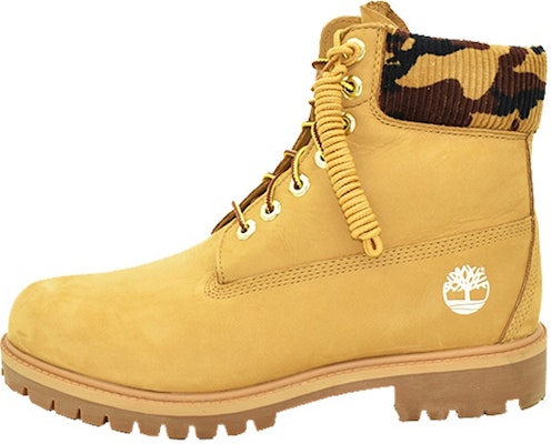 Timberland 6 Inch Premium Boot 'Wheat Nubuck with Camouflage Collar' A2KCE231 Shop Timberland 6 Inch Premium Boot 'Wheat Nubuck with Camouflage Collar' A2KCE231