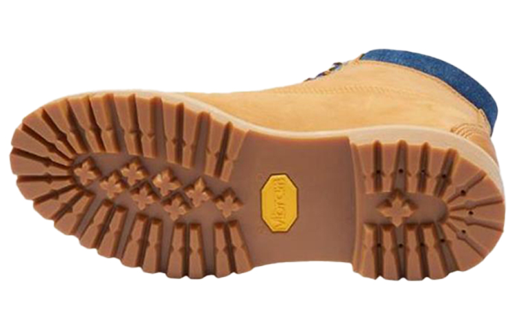 Shop Timberland添柏嵐 6吋 舒適工裝戶外靴 黃藍色