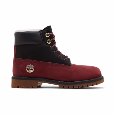(GS) Timberland 6 Inch PRM Shearling Boot Junior 'Syrah Black'