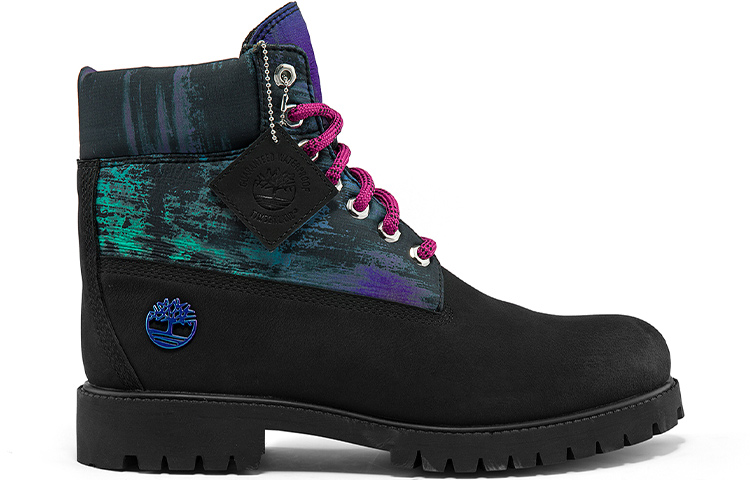Order Timberland Heritage NL Sky 6 Inch Waterproof Boots 'Black Nubuck with Print' A2M69001