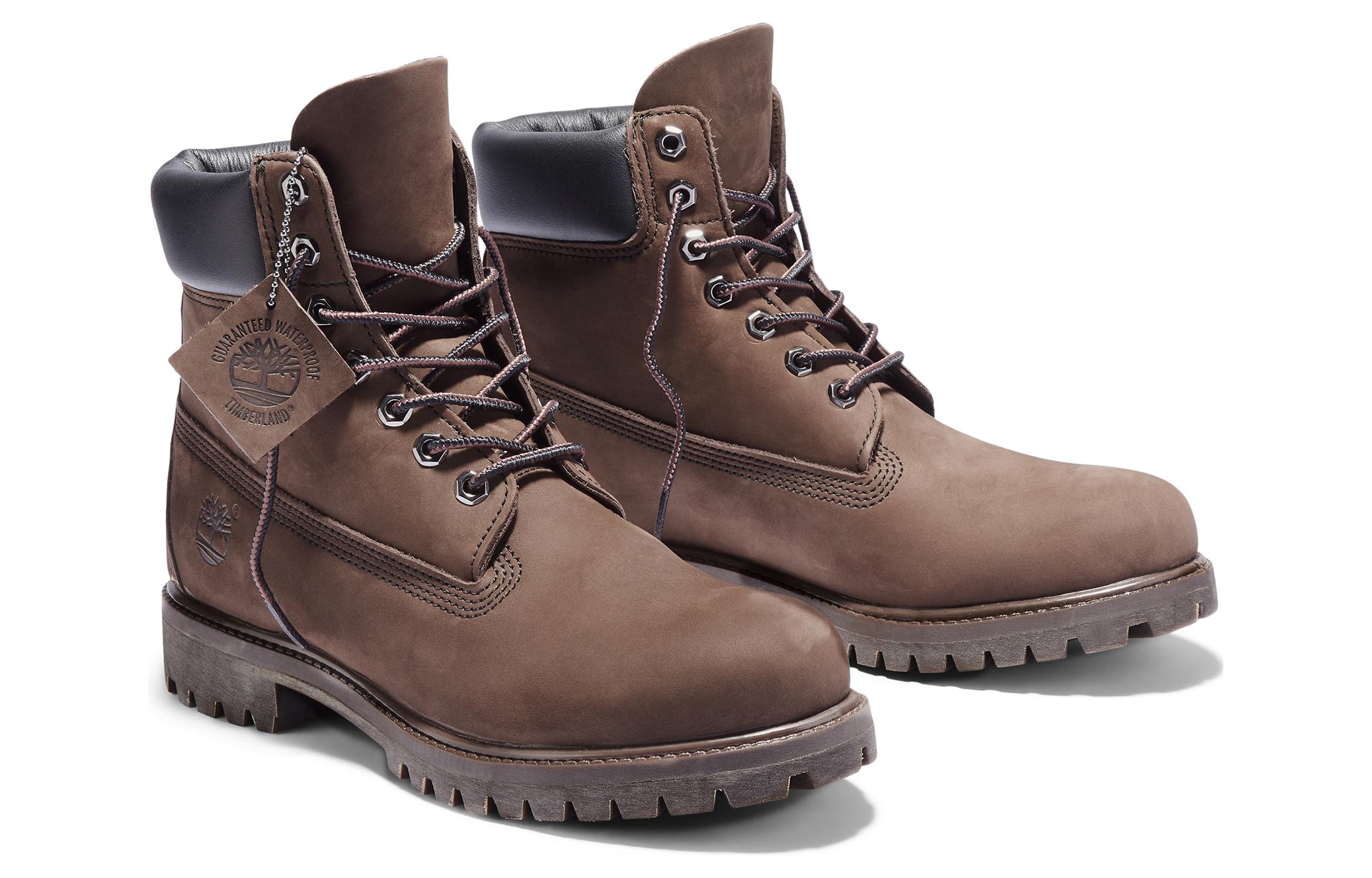Shop Timberland Sepatu Bot 6 Inci Premium Tahan Air 'Medium Brown Nubuck' TB010001