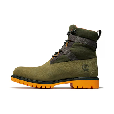 Timberland Heritage 6 Inch Waterproof Leather and Fabric Boot 'Dark Green Nubuck'