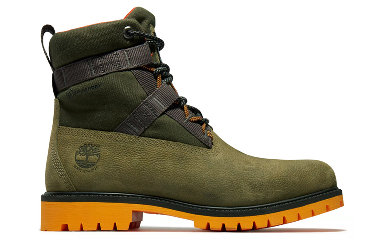 Timberland Heritage 6 Inch Waterproof Leather and Fabric Boot 'Dark Green Nubuck' 圖 2