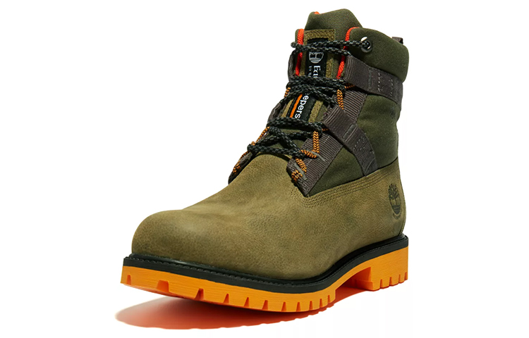 Timberland Heritage 6 Inch Waterproof Leather and Fabric Boot 'Dark Green Nubuck' 圖 3