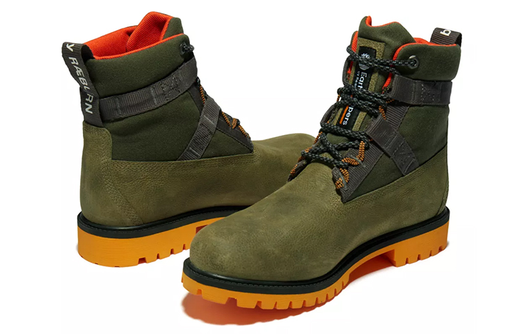 Timberland Heritage 6 Inch Waterproof Leather and Fabric Boot 'Dark Green Nubuck' 圖 5
