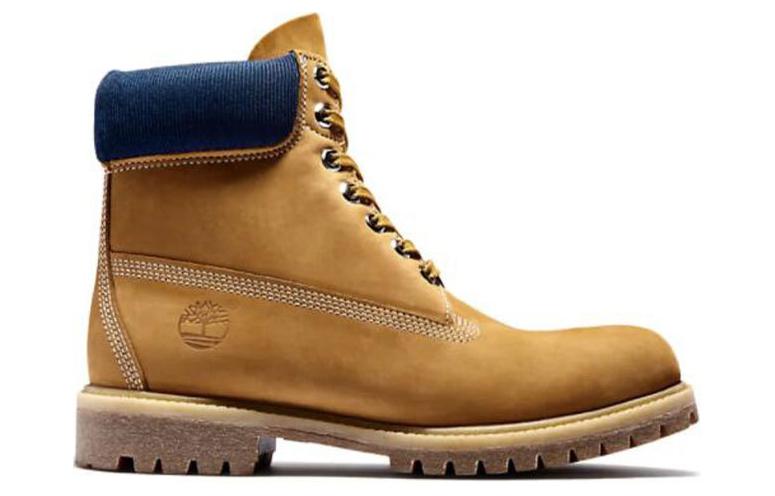 Order Timberland 6 Inch Premium Tahan Air 'Wheat Nubuck Blue Collar' بوت A2DVF231