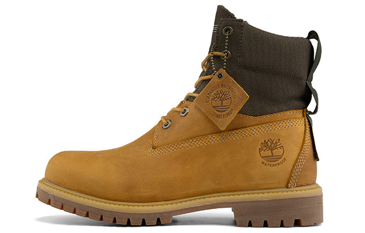 Timberland 6 Inch Premium Waterproof ReBOTL Wide-Fit Boot 'Wheat Nubuck and Fabric' A2DTJ