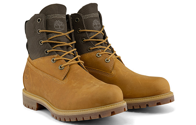 Shop Timberland 6 Inch Premium Waterproof ReBOTL Wide-Fit Boot 'Wheat Nubuck and Fabric' A2DTJ