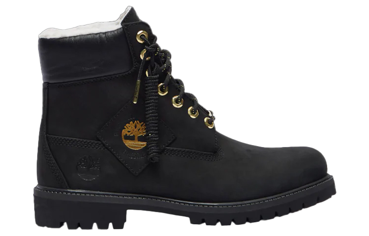 Order 添柏岚 Timberland 6 吋羊羔毛防水工裝戶外靴 黑色
